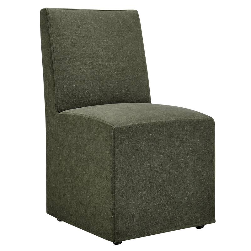 Tessera Upholstered Linen-Blend Slipcovered Dining Chair