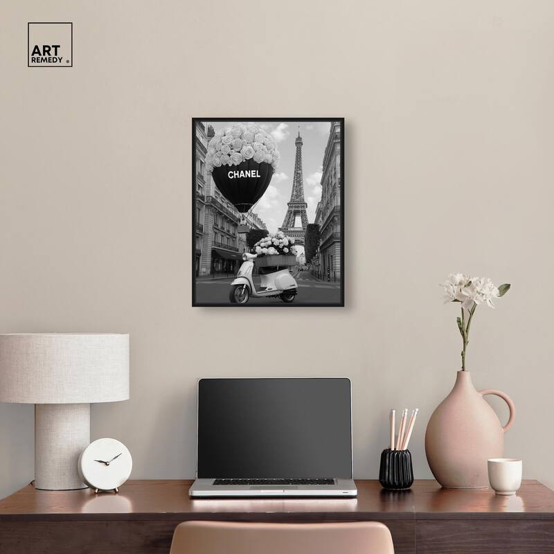 Scooter and Glam Balloon II Canvas by Art Remedy