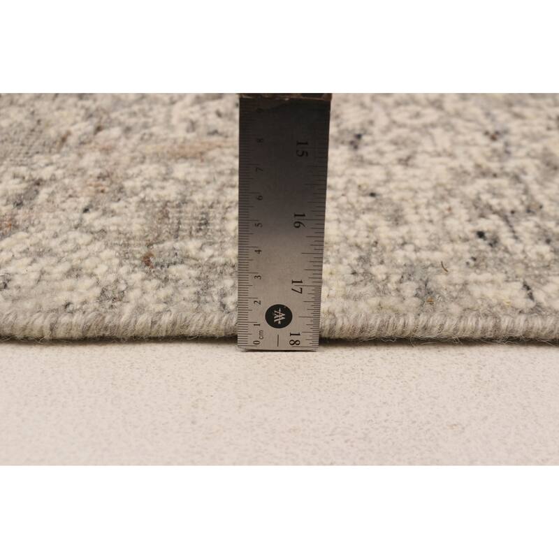 ECARPETGALLERY Hand-knotted Tangier Light Grey Wool Rug - 8'1 x 10'1