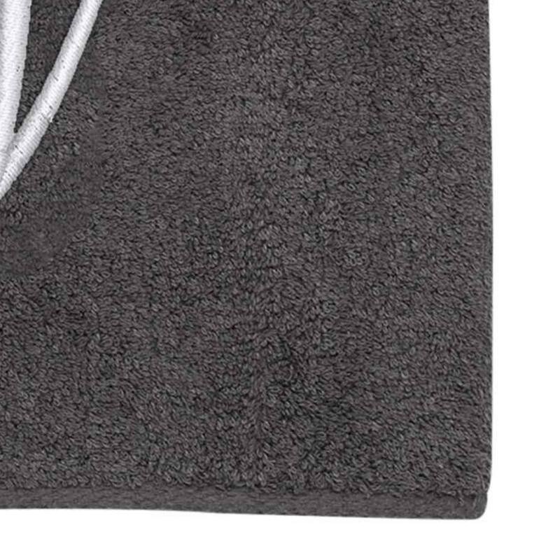 Avanti Linens Granite/Silver Script Monogram Bath Towel Letter N - Bath Towel