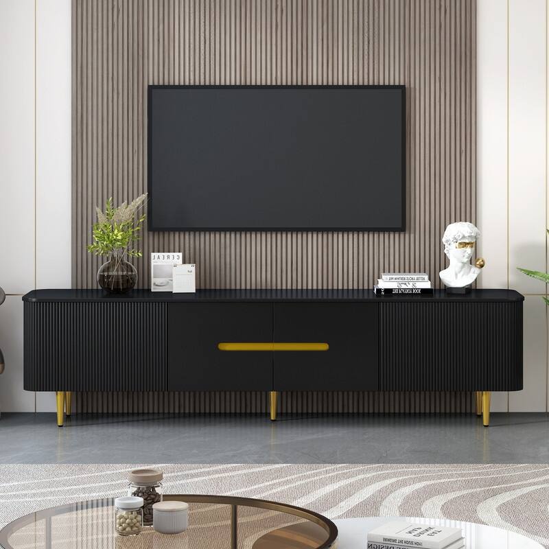78.7''Minimalist TV Stand for TVs up to 85 Inches, Modern Entertainment Center Media Console with 4 Spacious Cabinets