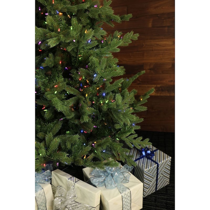 Fraser Hill Farm 9' Pine Christmas Tree, Multicolor LED