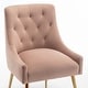 preview thumbnail 46 of 106, SEYNAR Modern Dining Chairs Set of 6, Velvet Accent Chair Tufted Back Armless Chair with Back Pull
