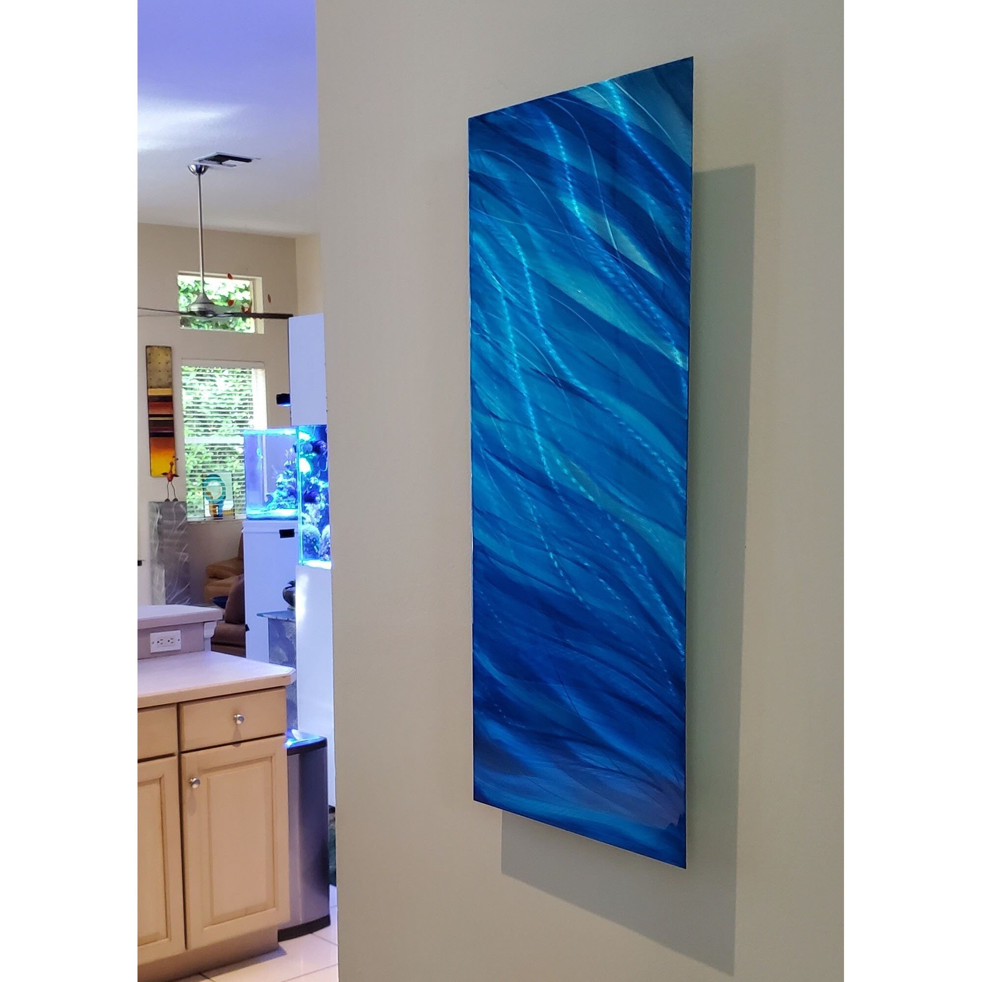 Shop Statements2000 Metal Wall Art Accent Silver Blue Abstract