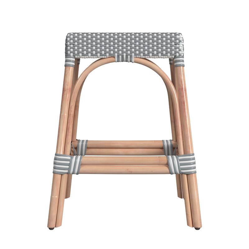 Robias 24.5" Rattan Rectangular Counter Stool