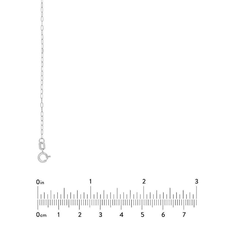 Curata 14k White Gold 1.1mm Diamond Cut Forzentina Chain Necklace (Spring Ring)