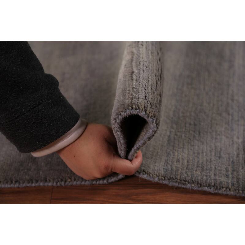 Gray Modern Gabbeh Oriental Area Rug Handmade Wool Carpet - 5'0" x 6'6"