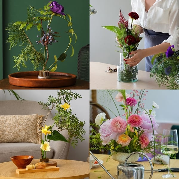 2Pcs/1Set Flower Frogs Ikebana Kenzan Plastic Floral Arranger Frog