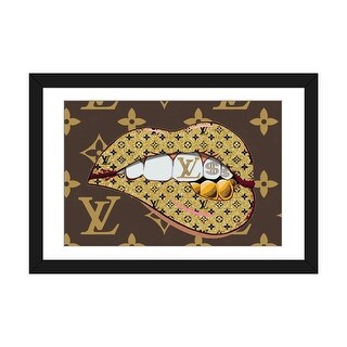 Bling Louis Vuitton Logo Lips Pattern