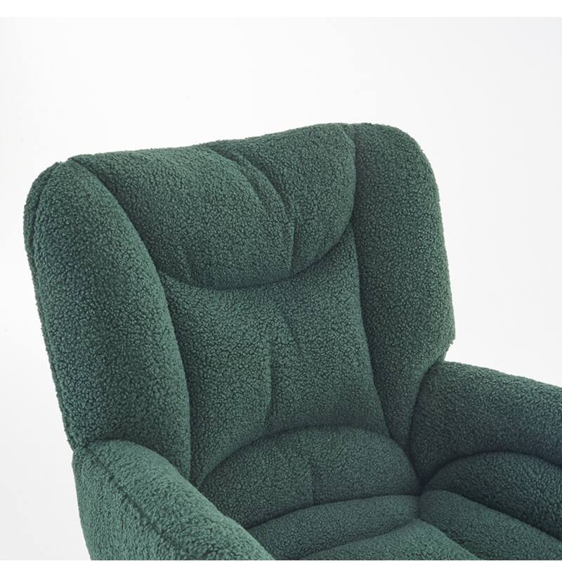 360 Swivel Fabric Home Office Chair With Gold Metal Base