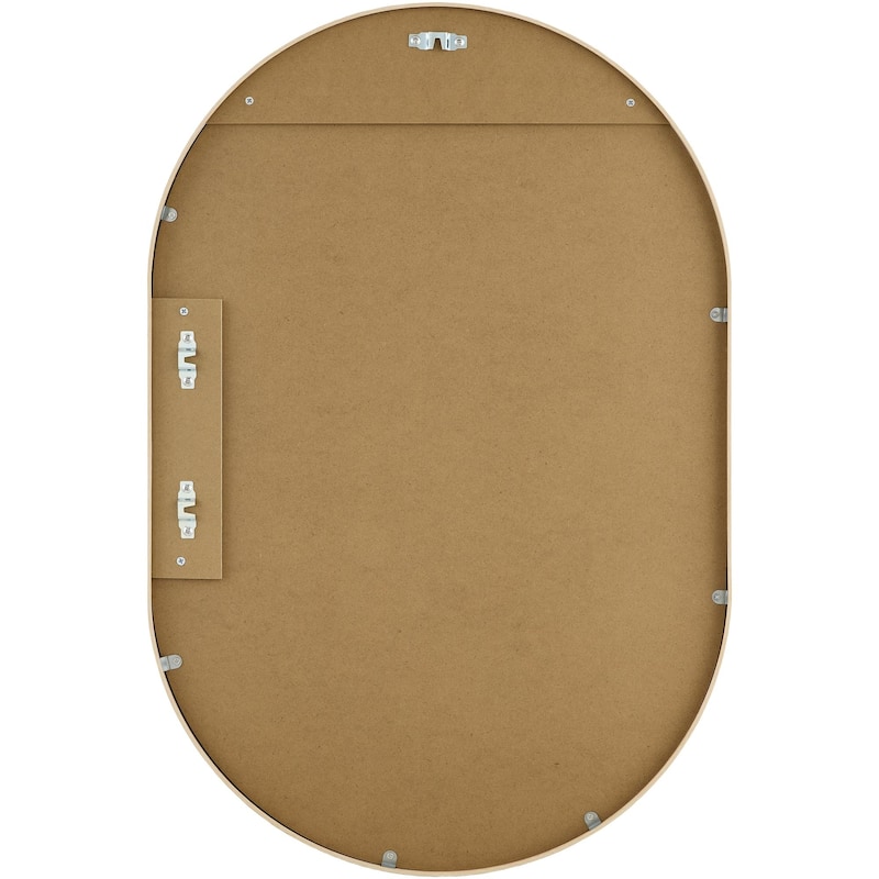 Livabliss Aranya Modern Aluminum Oval Pill-Shaped Accent Mirror
