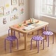 preview thumbnail 33 of 43, Stacking Stools Portable with Metal Frame Stack Nesting Stools ColorfulStackable Bar Stools Chairs (Set of 6 or 8)