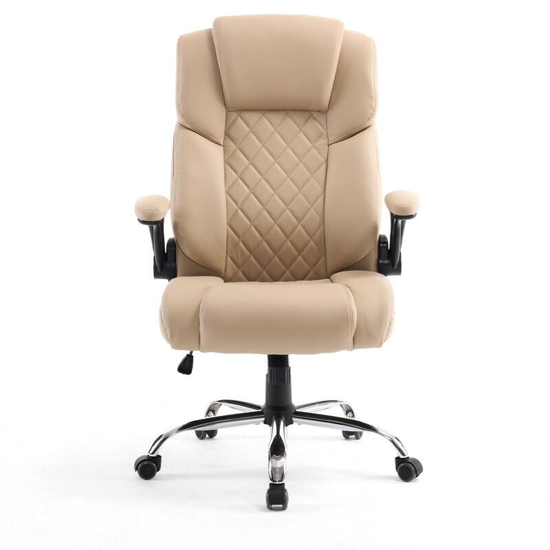 GENESIS Office Chair Rolling Desk Chair w/ Adjustable Armrest, Khaki - N/A