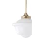 preview thumbnail 10 of 66, Cleo Adjustable Drop Metal/Glass LED Pendant, by JONATHAN Y