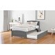 preview thumbnail 3 of 20, Twin Platform Bed with Trundle for Small Spaces and Extra Sleeping Area Grey