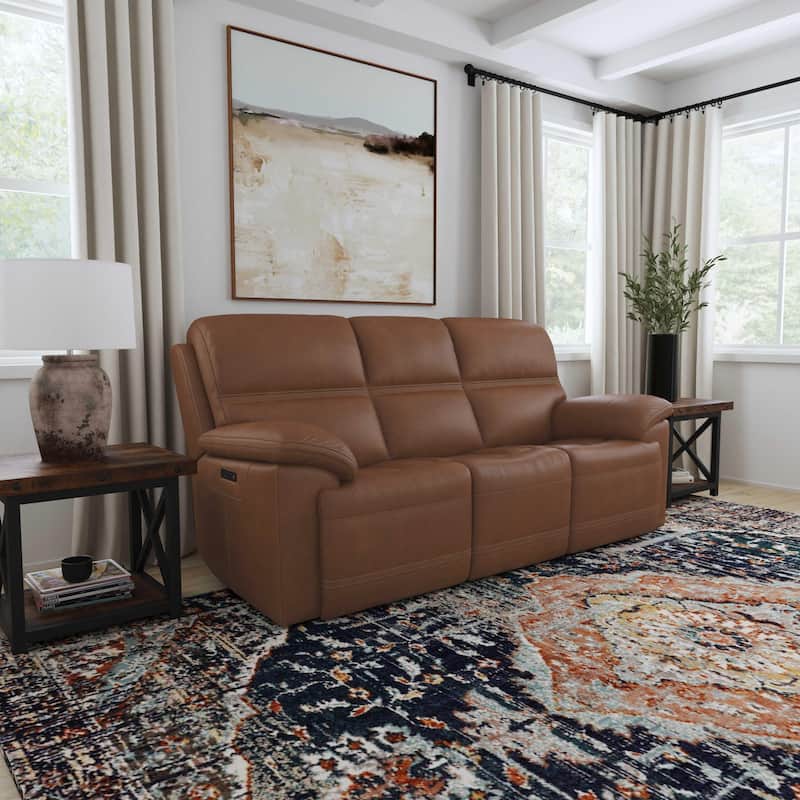 Jackson Zero Gravity Top Grain Leather Power Reclining Sofa with Power Headrests by Flexsteel