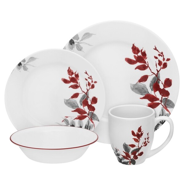 Corelle Boutique Round Kyoto Leaves 32 Piece Set