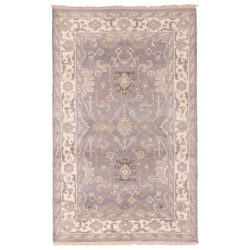 ECARPETGALLERY Hand-knotted Royal Oushak Grey Wool Rug - 5'0 x 8'0