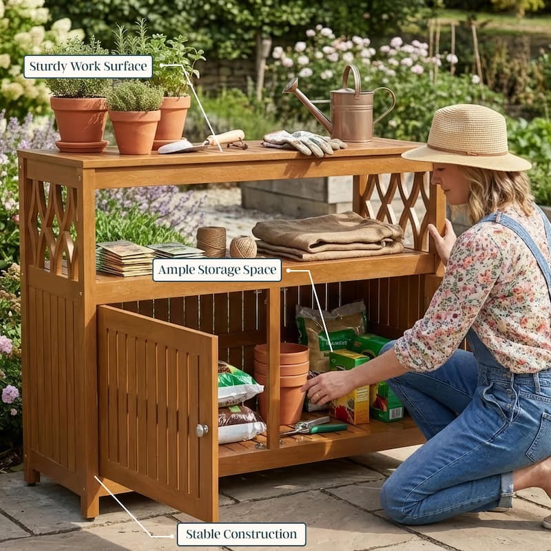 DTY Outdoor Living Longs Peak Eucalyptus Sideboard