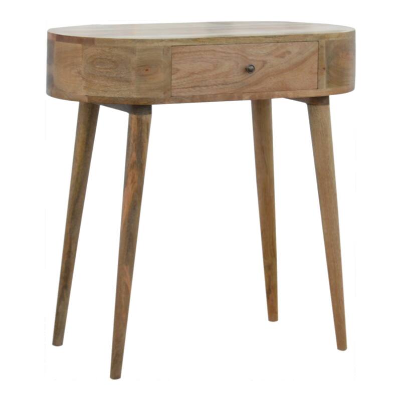Nightstand with Storage Drawer & Solid Wood Tabletop,For Bedroom, Living Room - Tan - 1-drawer