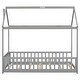 preview thumbnail 44 of 48, Twin Size Solid Wood House Bed with Guardrails for Toddlers