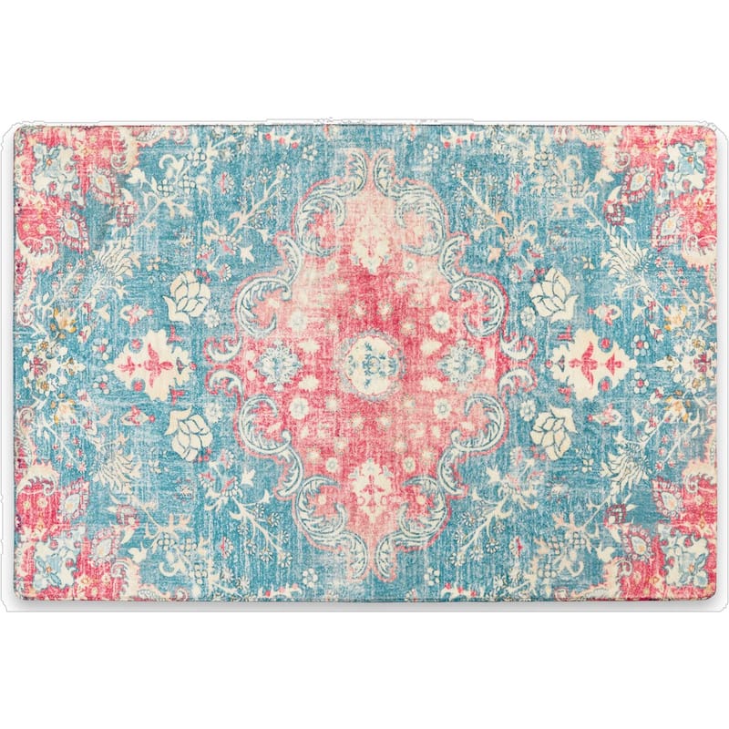 HomeRoots Medallion Traditional Rectangle Area Rug