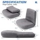 preview thumbnail 2 of 9, Folding Padded Floor Chair with with Adjustable Backrest for Lounge Meditation or Gaming