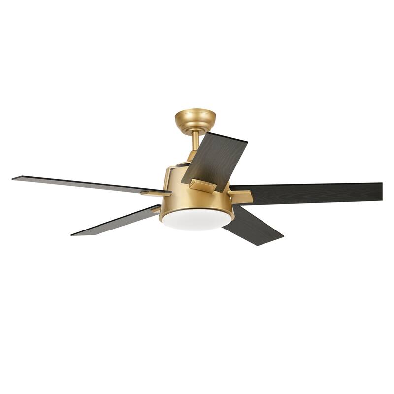 52 Inch Modern Ceiling Fan With Light And Wall Switch Remote