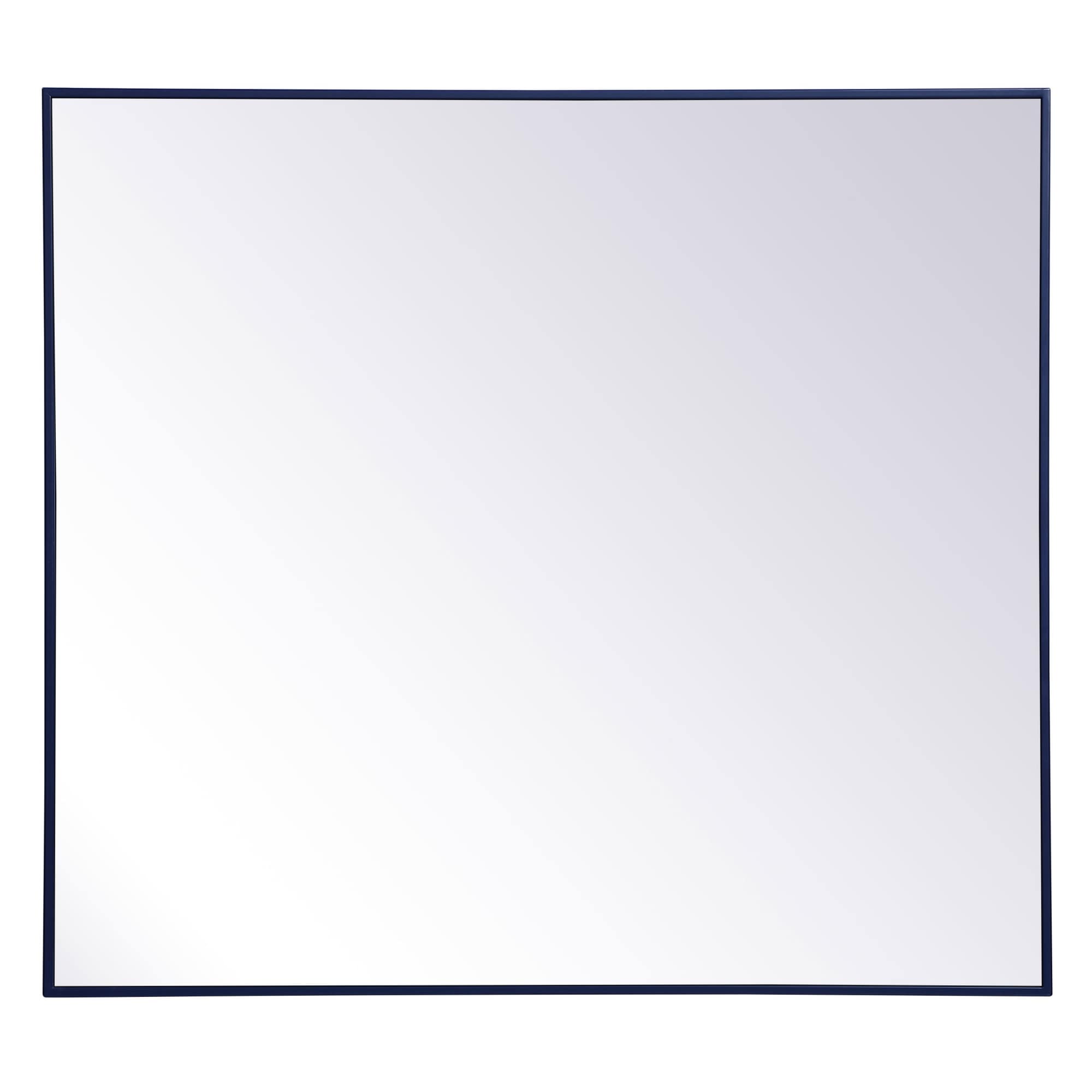 Elegant Lighting Eternity 40" x 36" Rectangular Beveled Metal Framed