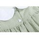 preview thumbnail 2 of 3, Lil Cactus Green Gingham Pumpkin Peter Pan Collar Dress