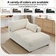 preview thumbnail 169 of 174, 41" W Plush Corduroy Chaise Lounge with Pillows