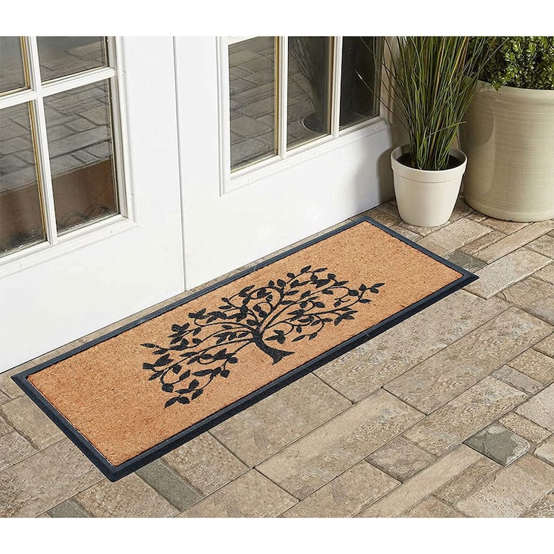 A1HC Natural Rubber and Coir Thick Heavy Duty Non Slip Doormat 18" X 48"