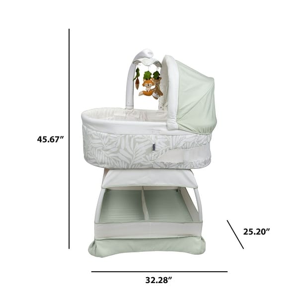 dimension image slide 1 of 2, TruBliss Sweetli Calm Bassinet with Cry Recognition