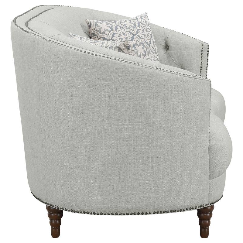 Avonlea Grey Upholstered Sloped Arm Sofa Set
