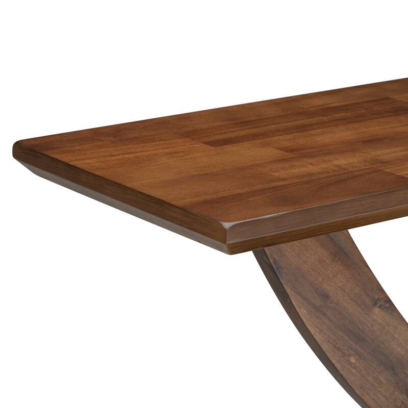 57" Modern Rectangle Console Table with Unique Cross-leg Design for Entryway and Living Room