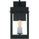 preview thumbnail 3 of 5, Carmen 1-Light Matte Black Outdoor Wall Lantern