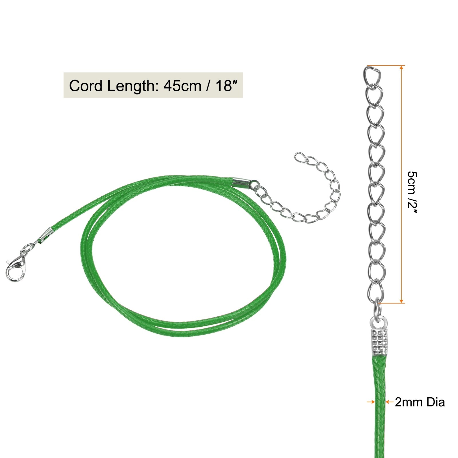 Waxed Necklace Cord Bulk Necklace String Rope with Chain Clasp for Pendants Bracelets Jewelry Making Supplies Accessories