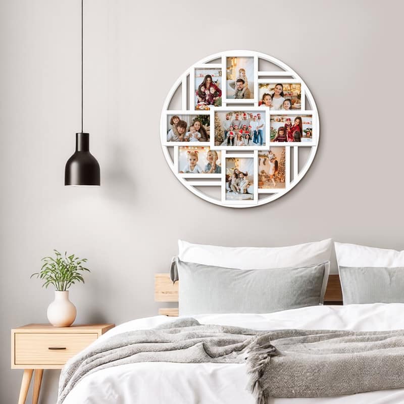 Hello Laura 9 Opening Round 4×6 Collage Wall Frame Multi Picture Photo Frame for Wall