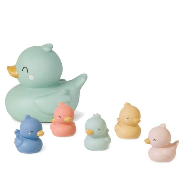 slide 2 of 4, Saro Duck Family Bath Toys - Mint Mint