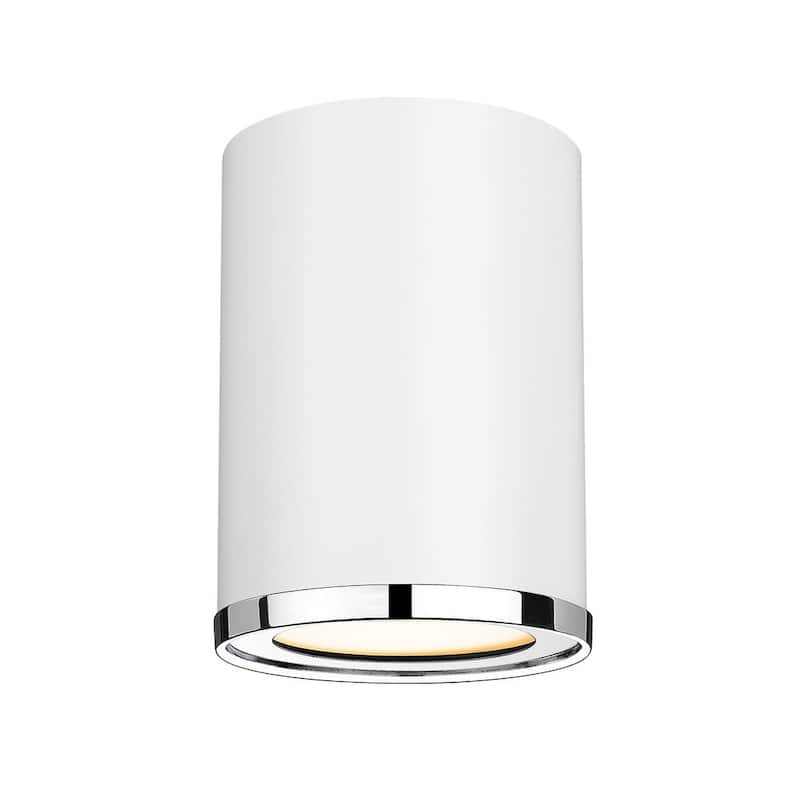 Z-Lite 2303F1 Arlo 5" Wide Flush Mount Ceiling Fixture - Matte White / Chrome