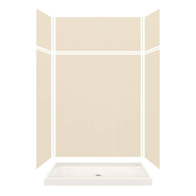 Transolid Expressions 60-in X 32-in X 96-in Glue to Wall Shower Kit - 32" x 60" x 96" - 32" x 60" x 96"