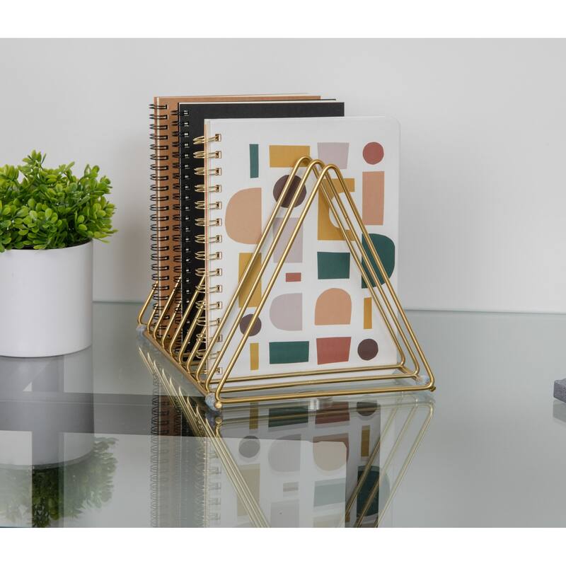 Flash Furniture HH-OHD16-MS Ryder 7" Tall Folder and Notebook Office - Gold