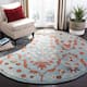 SAFAVIEH Wyndham Hand-tufted Wool Botanical Area Rug - 7' x 7' Round - Blue/Rust