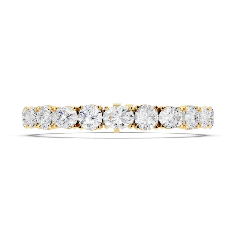 Auriya 14K Gold Lab Grown Alternating Round and Oval Tennis Bracelet 15 1/2ct. tw. (F-G VS) - N/A