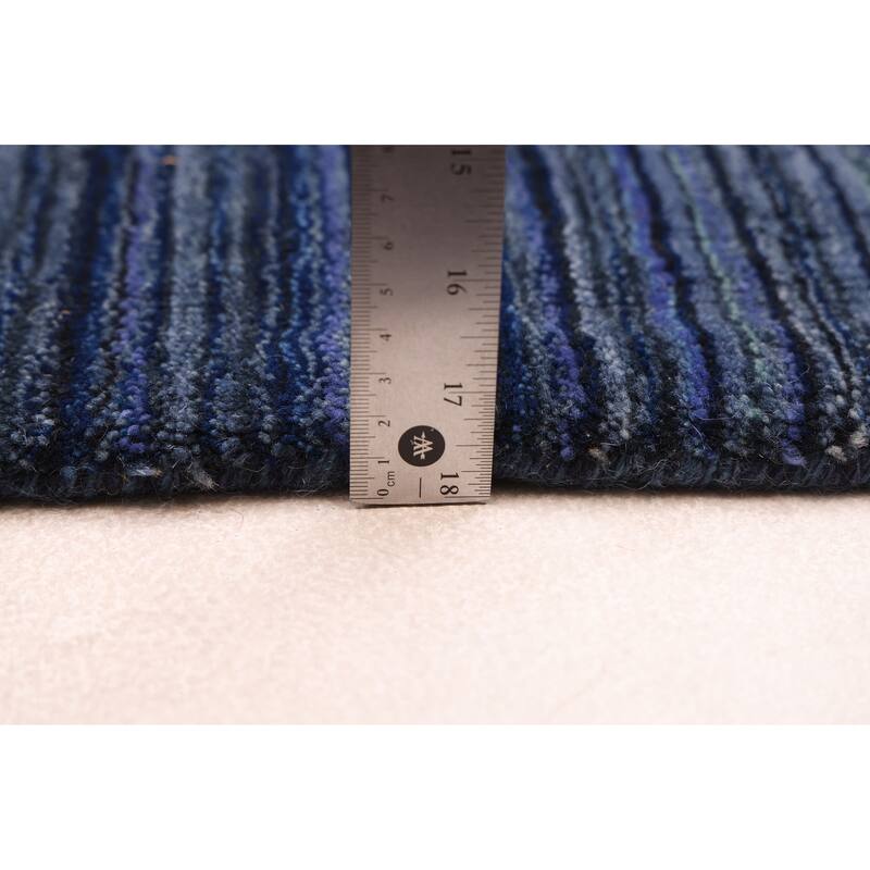 ECARPETGALLERY Hand Loomed Kashkuli Gabbeh Navy Wool Rug - 4'10 x 6'10