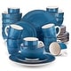 preview thumbnail 31 of 44, vancasso 32-Piece Exquisite Stoneware Dinnerware Set (Service for 8) Navy