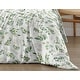 preview thumbnail 6 of 4, Floral Leaf Collection Girl 2-piece Twin-size Comforter Set - Green and White Boho Watercolor Botanical Woodland Tropical Garden