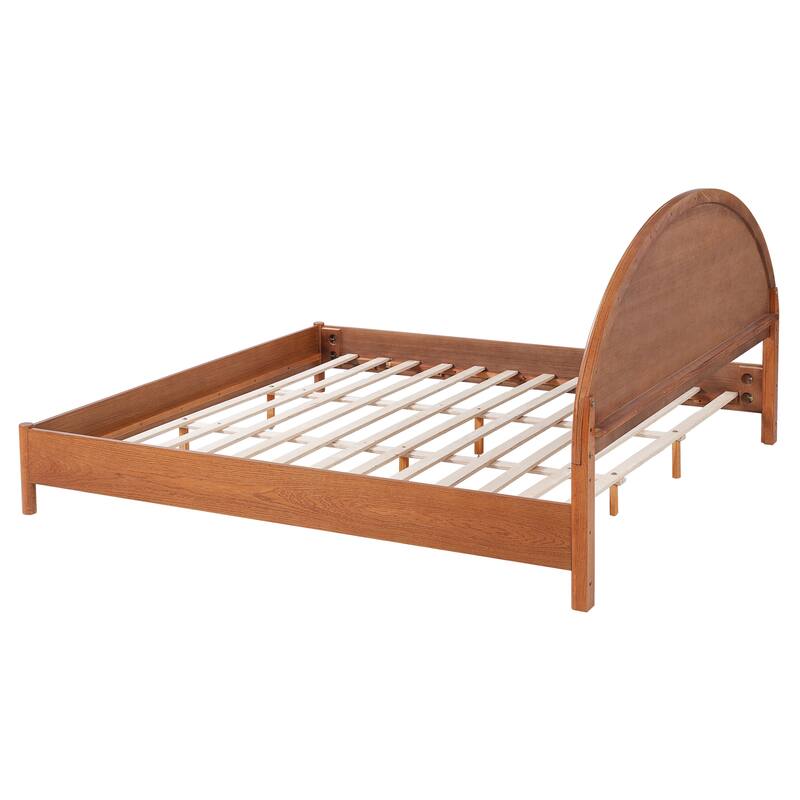 Christopher Knight Home - Arden Mid-Century Modern Wooden Platform Bed with Curved Headboard