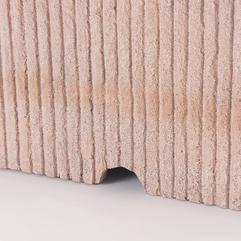 Christopher Knight Home - Lecce 2-Piece Outdoor MgO Fire Pit 50,000 BTU Table Set with Propane Tank Holder