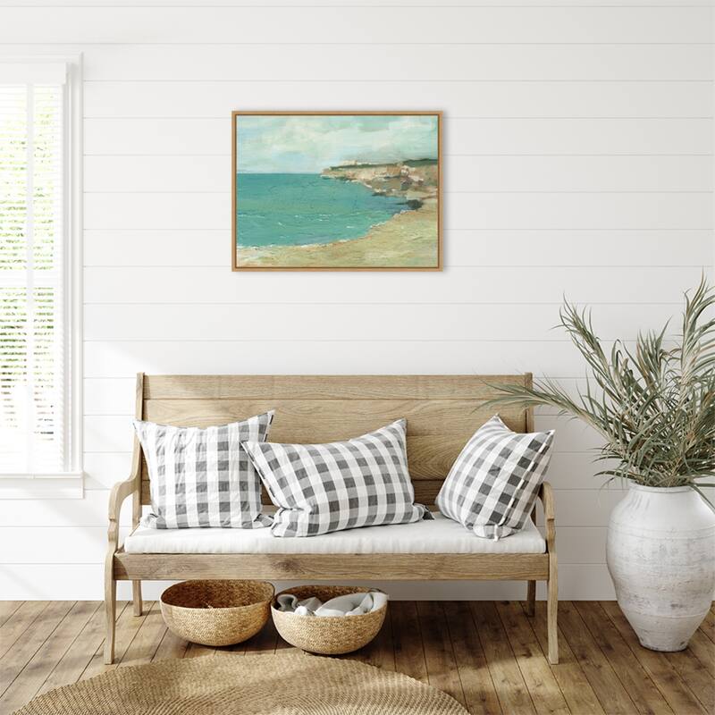 Amanti Art Sun Drenched Cliffs I by Ethan Harper Framed Canvas Wall Art Print - Sylvie Maple